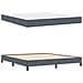 Letto a molle con materasso Grigio scuro 180 x 220 cm Tessuto - Foto miniatura 5