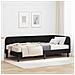Cornice del letto ad angolo Nero 100 x 200 cm Velluto - Foto miniatura 2
