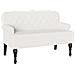 Panca Chesterfield Bianco 119.5 x 64.5 x 75 cm Pelle Sintetica - Foto miniatura 1