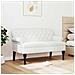 Panca Chesterfield Bianco 119.5 x 64.5 x 75 cm Pelle Sintetica - Foto miniatura 3