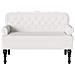 Panca Chesterfield Bianco 119.5 x 64.5 x 75 cm Pelle Sintetica - Foto miniatura 4