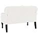 Panca Chesterfield Bianco 119.5 x 64.5 x 75 cm Pelle Sintetica - Foto miniatura 6