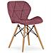 Sedia in velluto WAKO rosa scuro con gambe in legno di faggio x2 - Foto miniatura 2