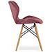 Sedia in velluto WAKO rosa scuro con gambe in legno di faggio x2 - Foto miniatura 6