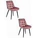 Sedia BERA - Velluto rosa scuro con gambe nere x 2 - Foto miniatura 1