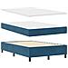 Letto a molle con materasso Blu scuro 120 x 190 cm Velluto - Foto miniatura 4
