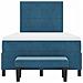 Letto a molle con materasso Blu scuro 120 x 190 cm Velluto - Foto miniatura 8