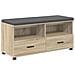 Panca per ingresso con cuscino Rovere Sonoma 100 x 38 x 46 cm - Foto miniatura 1