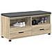 Panca per ingresso con cuscino Rovere Sonoma 100 x 38 x 46 cm - Foto miniatura 3