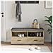 Panca per ingresso con cuscino Rovere Sonoma 100 x 38 x 46 cm - Foto miniatura 4