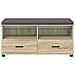Panca per ingresso con cuscino Rovere Sonoma 100 x 38 x 46 cm - Foto miniatura 6