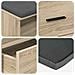 Panca per ingresso con cuscino Rovere Sonoma 100 x 38 x 46 cm - Foto miniatura 9