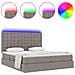 Letto con luci a strisce a LED Talpa 200 x 200 cm Tessuto - Foto miniatura 4