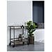 Carrello Bar Vita A 2 Ripiani Effetto Rovere Con Struttura In Acciaio Nero, 68×40×79 Cm - Foto miniatura 6