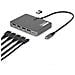 QUAD-USB-DP-ADAPT replicatore di porte e docking station per laptop Cablato USB 3.2 Gen 1 (3.1 Gen 1) Type-C Grigio - Foto miniatura 1