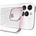 Kingxbar Wish Series Custodia Per Iphone 14 Plus Decorata Con Cristalli Rosa - Foto miniatura 3