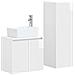 Set di mobili per il bagno 2 pz Bianco Lucido - Foto miniatura 1