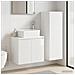 Set di mobili per il bagno 2 pz Bianco Lucido - Foto miniatura 7