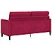 Set di Divani con Storage 2 pz Rosso Vino Poliestere - Foto miniatura 7