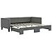 Divano Letto Letto Estraibile Grigio Scuro 100x190 cm Tessuto - Foto miniatura 1