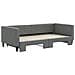 Divano Letto Letto Estraibile Grigio Scuro 100x190 cm Tessuto - Foto miniatura 3