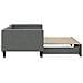 Divano Letto Letto Estraibile Grigio Scuro 100x190 cm Tessuto - Foto miniatura 4