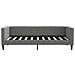 Divano Letto Letto Estraibile Grigio Scuro 100x190 cm Tessuto - Foto miniatura 7