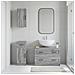 Set di armadietti da bagno in 3 pezzi UTRECHT Sonoma grigio - Foto miniatura 10