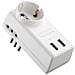 Adattatore 1 Presa Schuko / 10a+2 Prese 10a+2prese Usb - Foto miniatura 2