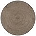 Tappeto Lavorato A Mano In Juta Rotondo 120 Cm Grigio - Foto miniatura 1