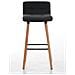 Sgabello Bar LINCOLN in Stoffa Trapuntata e Telaio in Legno di Faggio I Sgabello Alto da Cucina con Seduta 75 cm I Sedia Alta da Bancone con Schienale e Poggiapiedi Grigio Scuro - Foto miniatura 2