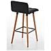 Sgabello Bar LINCOLN in Stoffa Trapuntata e Telaio in Legno di Faggio I Sgabello Alto da Cucina con Seduta 75 cm I Sedia Alta da Bancone con Schienale e Poggiapiedi Grigio Scuro - Foto miniatura 4