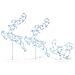 Decorazione Slitta Renne in Acrilico 260x21x87cm Bianco Freddo - Foto miniatura 1