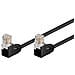 Cavo Rete Utp Cat. 5E Connettori Rj45 A 90 Gradi Mt 0,5 Nero - Foto miniatura 1