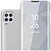 Custodia Compatibile Con Samsung Galaxy A22 4g / M22 / M32 4g In Agata Argento - Clear View Specchio Coperchio Protettivo Con Funzione Di Supporto Protezione A 360 Gradi - Foto miniatura 1