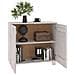 Credenza Bianca 85x35x80 Cm In Legno Massello Di Pino - Foto miniatura 3