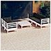 Set Divani Da Giardino 6 Pz Con Cuscini Antracite Legno Di Pino - Foto miniatura 1
