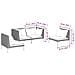 Set Divani Giardino 4 Pz Con Cuscini In Polyrattan Grigio Scuro - Foto miniatura 6