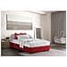Letto Piazza E Mezza Camilla, Letto Contenitore Con Rivestimento In Tessuto, 100% Made In Italy, Apertura Laterale, Adatto Per Materasso Cm 120x190, Rosso - Foto miniatura 2