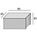 Baule Miltonia, Capiente Box Contenitore Multiuso, Cassapanca Moderna, 100% Made In Italy, 90x45h45 Cm, Bianco - Foto miniatura 3