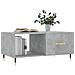 Tavolino Da Salotto Grigio Cemento 90x50x40cm Legno Multistrato - Foto miniatura 3