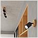 Lampada A Soffitto Verdo 4 Nero Sl. 1294 - Moderno Lampade Da Soffitto Legno Nero 17.5x96x65 Cm - Foto miniatura 7