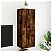 Mobile Tv A Parete Rovere Fumo 40,5x30x102 Cm Legno Multistrato - Foto miniatura 1