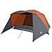 Tenda da Campeggio con Portico 4 Persone Arancione Impermeabile - Foto miniatura 4