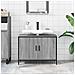 Mobile Lavabo Bagno Grigio Sonoma 80x30x60 Cm Legno Multistrato - Foto miniatura 2