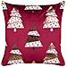 Set Di 2 Cuscini Goldspruce Velluto 45 X 45 Cm Rosso Modello Natalizio - Foto miniatura 5