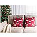 Set Di 2 Cuscini Goldspruce Velluto 45 X 45 Cm Rosso Modello Natalizio - Foto miniatura 8