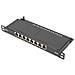 Cavo patch CAT 6A, classe EA, schermato, 8 porte, 0,5U, 10", nero - Foto miniatura 1