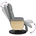 Poltrona Reclinante Massaggio Poggiapiedi Grigio Chiaro Tessuto - Foto miniatura 4