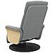 Poltrona Reclinante Massaggio Poggiapiedi Grigio Chiaro Tessuto - Foto miniatura 5